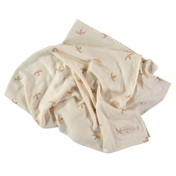 Pack 2 grands langes Butterfly 100x120 cm - Toffee