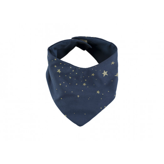 Bavoir bandana Lucky - Gold stella / Night blue