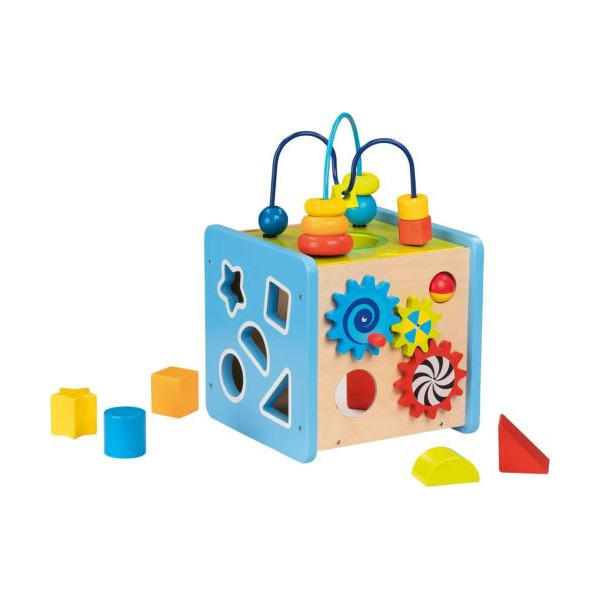Cube d'activités en bois - Multicolor