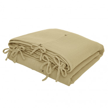 Housse de couette en coton bio - jaune clair