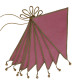 Guirlande fanions et grelots - Rose baobab