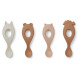 Cuillères en silicone x 4 Liva - Rose mix