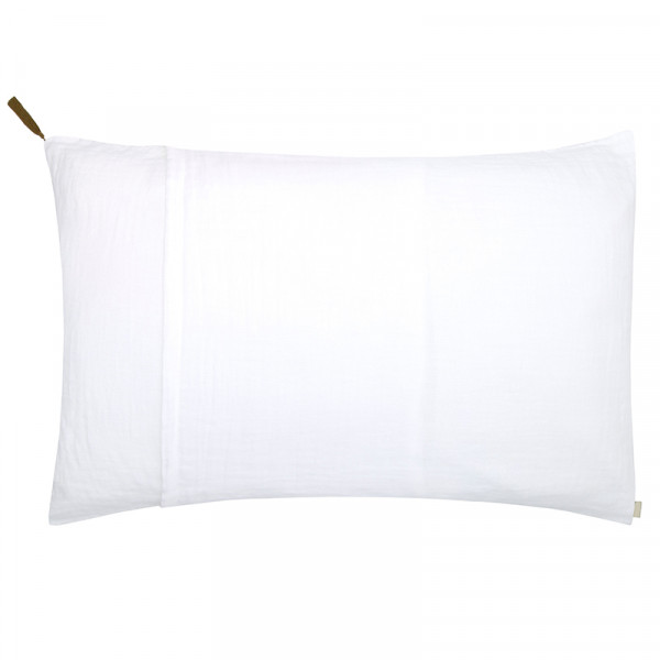 Taie d'oreiller en coton bio - Blanc