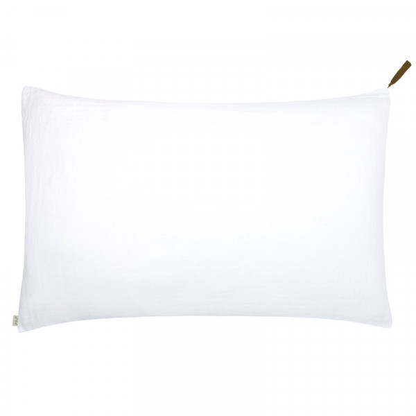 Taie d'oreiller en coton bio - Blanc