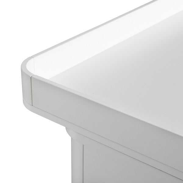 Commode 6 tiroirs avec petit plan à langer Wood, en Blanc