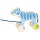 Animal à tirer en bois - Tigre