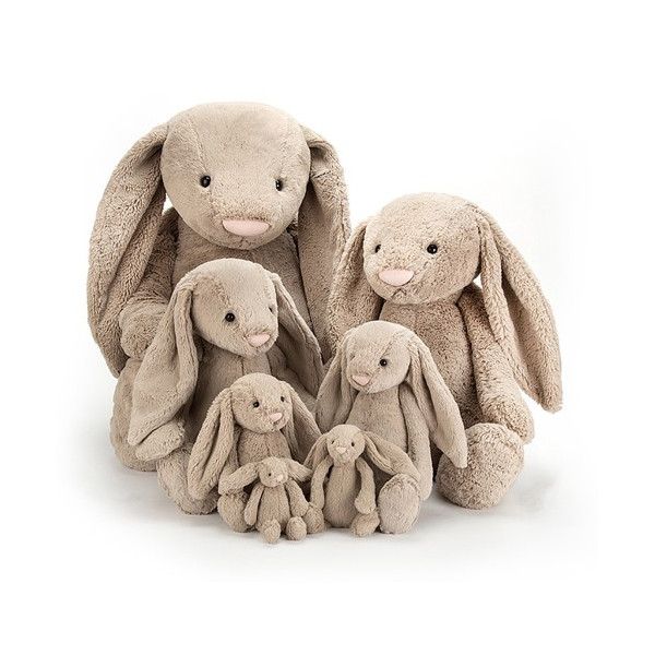 Peluche lapin bashful Huge - Taupe