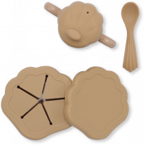 Set repas silicone Clam - Terracotta