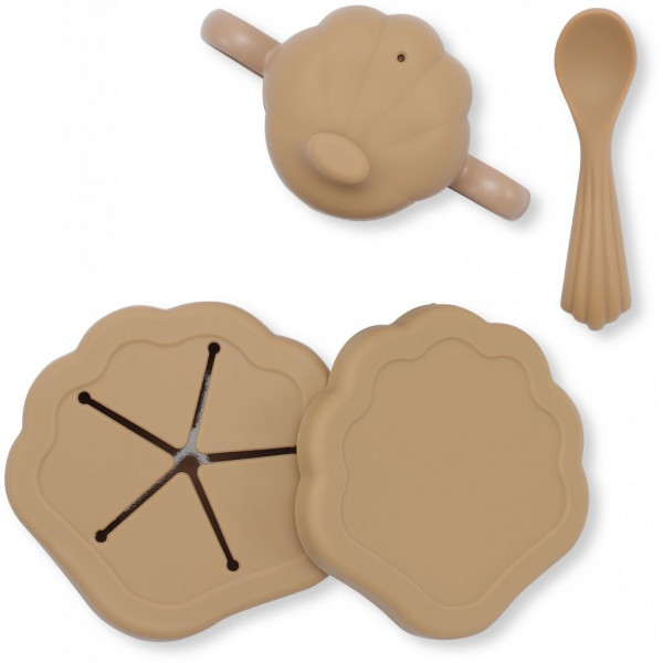 Set repas silicone Clam - Terra cotta