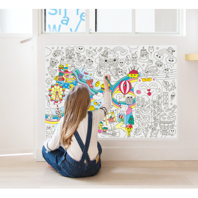 Poster coloriage géant - Kawaii