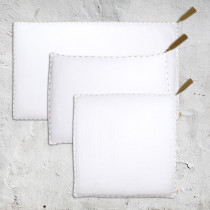 Housse de coussin uni rectangle 40x70 - Blanc (DS001)