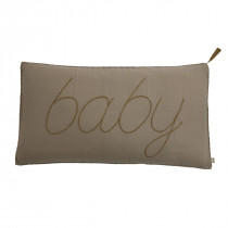 Coussin rectangle 40x70 Message Beige Taupe (DS003) - Baby