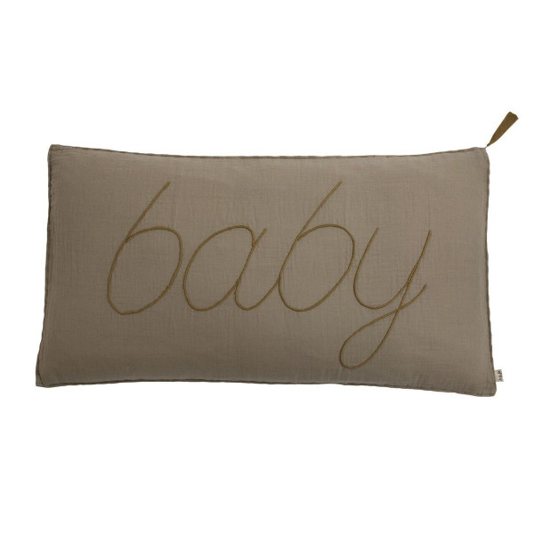Coussin rectangle 40x70 Message Beige Taupe (DS003), Baby
