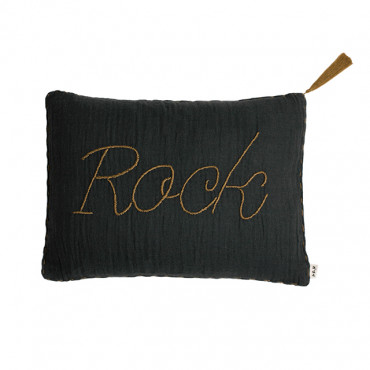 Coussin rectangle 30x40 Message Dark Grey (DS021), Rock