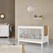 Lit bébé évolutif Seaside Lille + - Blanc
