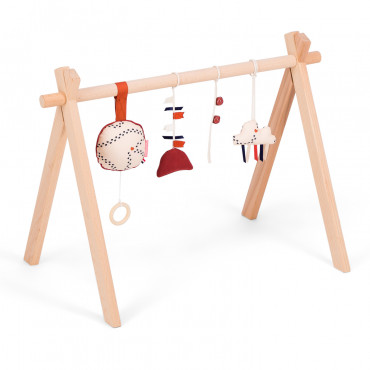 Arche d'éveil en bois avec coussin musical - Martin