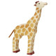Figurine en bois - Girafe tête haute