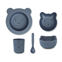 Coffret repas bébé Joana - Mr Bear stormy blue