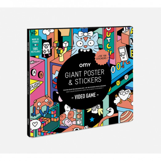 Poster géant et stickers - Video games