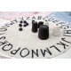Tapis lavable en coton Round ABC - Natural