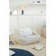 Pouf fauteuil enfant Chelsea - Rayures bleues