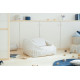 Pouf fauteuil enfant Chelsea - Rayures bleues