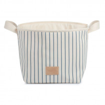 Panier de rangement Django - Blue thin stripes/Natural