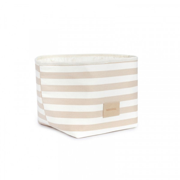 Panier de rangement Little Django - Taupe stripes/Natural
