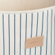 Panier de rangement Odéon - Blue thin stripes/Natural