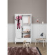 Armoire Wood 2 portes, en Blanc