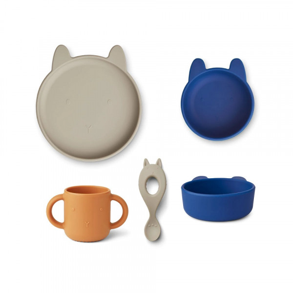 Set repas silicone Vivi - Rabbit mist multi mix