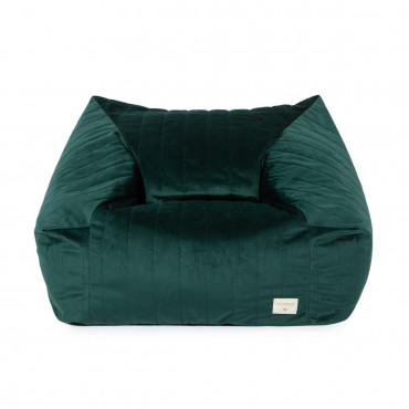 Pouf fauteuil velours Chelsea - Jungle green