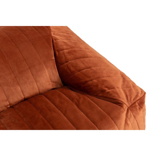 Pouf fauteuil velours Chelsea - Wild brown