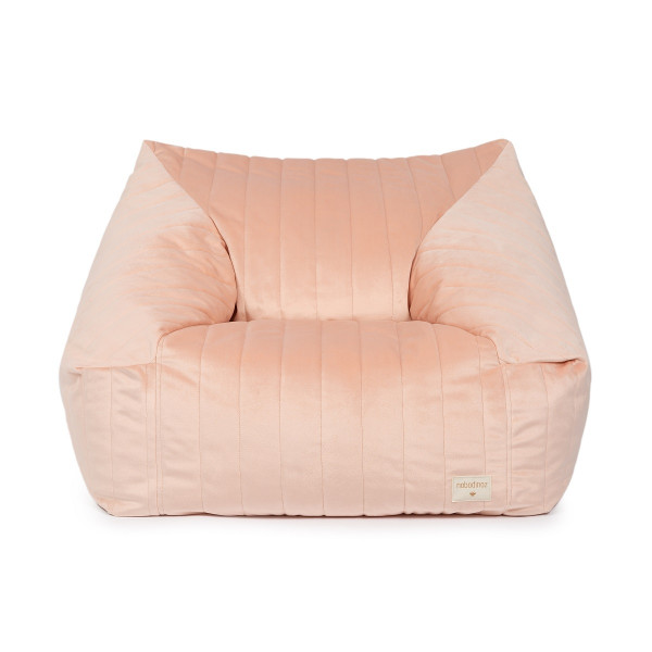 Pouf fauteuil velours Chelsea - Bloom pink
