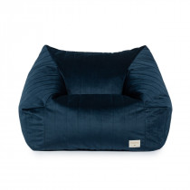 Pouf fauteuil velours Chelsea - Night blue