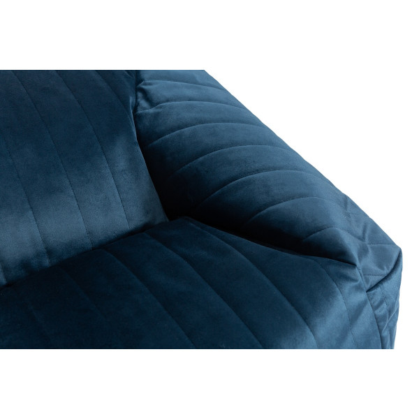 Pouf fauteuil velours Chelsea - Night blue