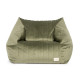 Pouf fauteuil velours Chelsea - Olive green