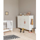 Armoire Wood multi-rangement 3 portes - Blanc