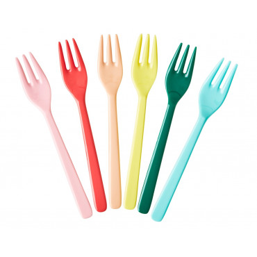 Lot de 6 fourchettes mélamine - Dance out Colors