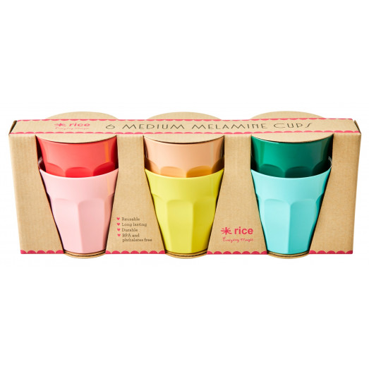 Lot de 6 verres en mélamine - Dance out Colors