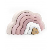 Puzzle en bois Arc-en-ciel - Rose