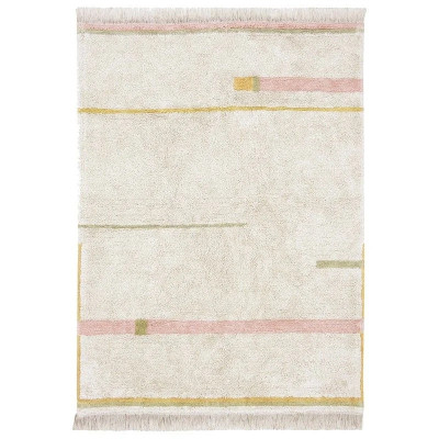 Tapis lavable en coton Lanes 90 x 130 cm - Vintage pink