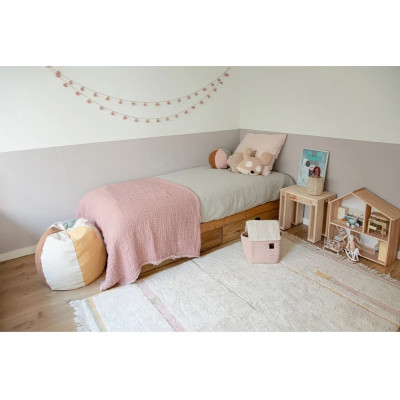 Tapis lavable en coton Lanes 90 x 130 cm - Vintage pink