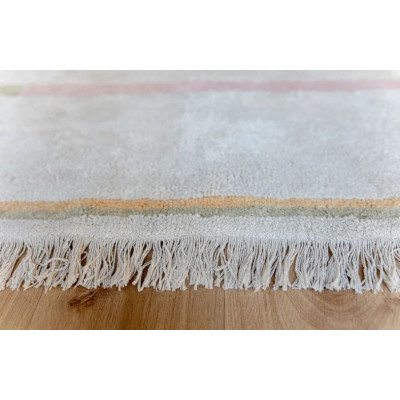 Tapis lavable en coton Lanes 90 x 130 cm - Vintage pink