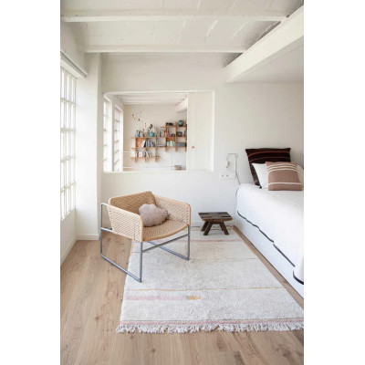 Tapis lavable en coton Lanes 90 x 130 cm - Vintage pink