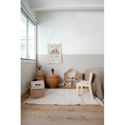 Tapis lavable en coton Lanes 90 x 130 cm - Vintage pink