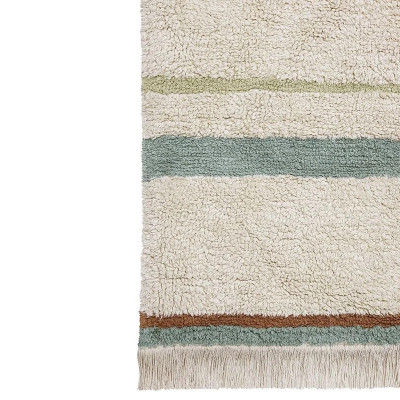 Tapis lavable en coton Lanes 90 x 130 cm - Vintage blue