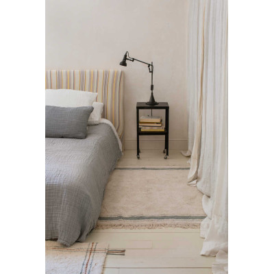 Tapis lavable en coton Gatro - Vintage blue
