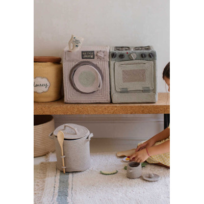 Tapis lavable en coton Gatro - Vintage blue