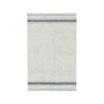 Tapis lavable en coton Gatro - Vintage blue